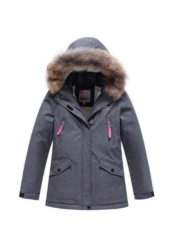 Winter Valianly teenage parka for girls gray 9238Sr